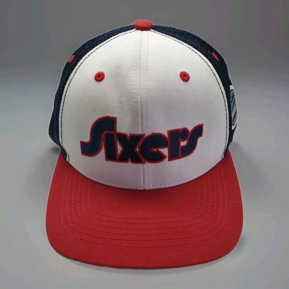 PHILADELPHIA 76ERS RETRO CITY EDITION SPECTRUM MESH SNAPBACK ADULT HAT - Picture 1 of 8